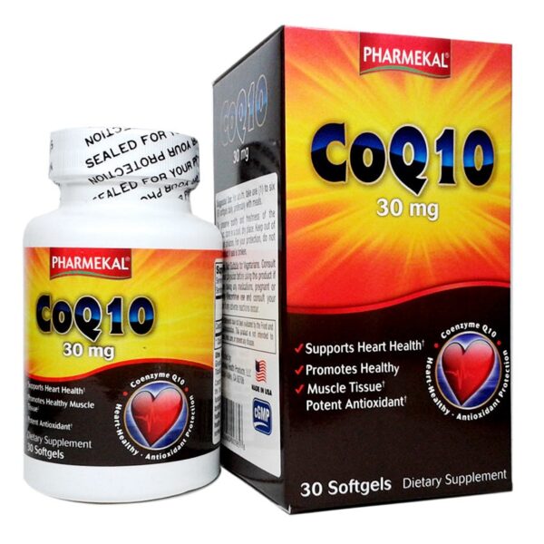 Tpbvsk tim mạch Pharmekal CoQ10, Hộp 30 viên