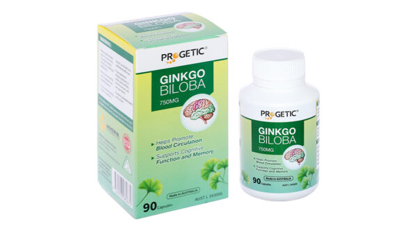 Progetic Ginkgo Biloba 750mg tăng cường lưu thông máu não