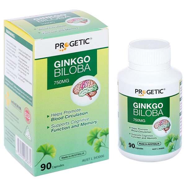 Progetic Ginkgo Biloba 750mg tăng cường lưu thông máu não