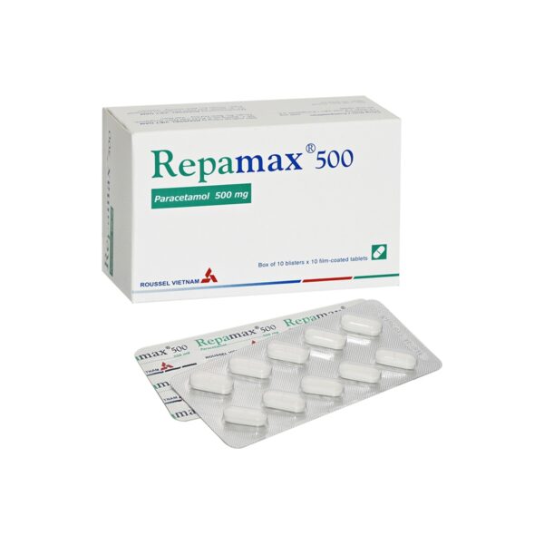 Thuốc Roussel Repamax 500mg, Hộp 100 viên