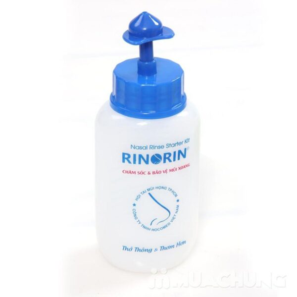 Rinorin bộ rửa mũi xoang, Hộp 1 bình và 30 gói