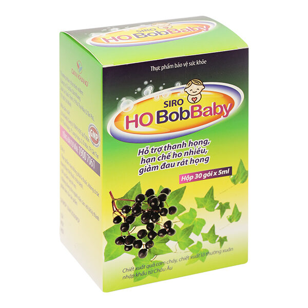 Siro Ho BobBaby hỗ trợ giảm ho, đau rát họng