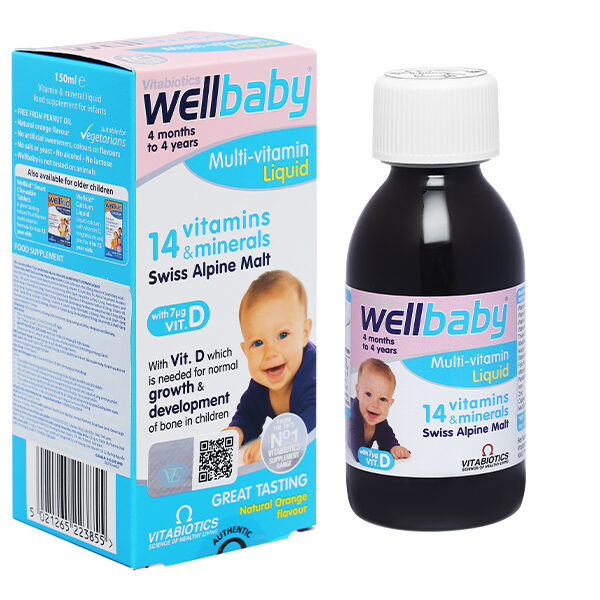 Siro Vitabiotics Wellbaby bổ sung vitamin cho bé
