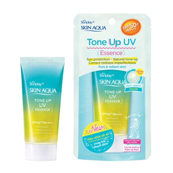 Sunplay Skin Aqua Tone Up UV Milk Mint Green Rohto 50g - Tinh chất chống nắng