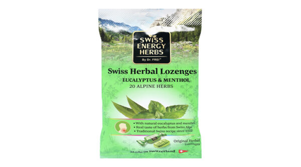Kẹo Swiss Herbal Lozenges Eucalyptus & Menthol dịu ho, giảm rát họng