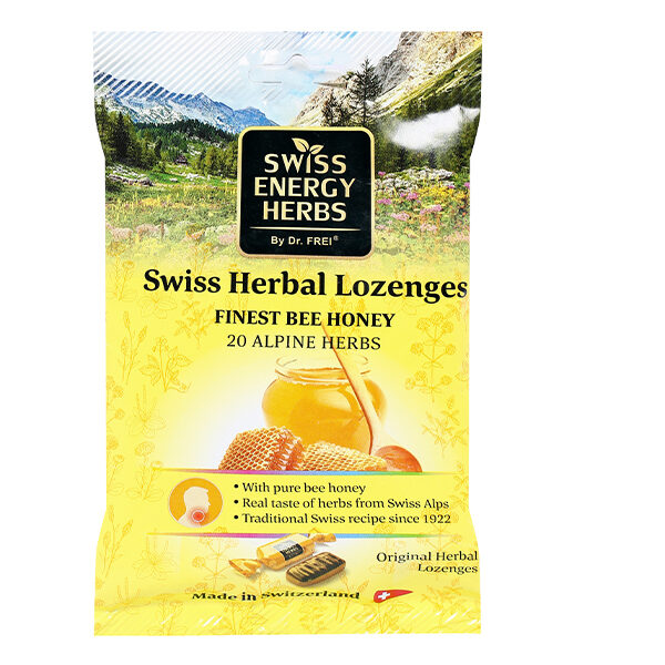 Kẹo Swiss Herbal Lozenges Finest Bee Honey dịu ho, giảm rát họng