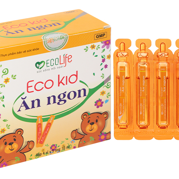 Siro Eco Kid Ăn Ngon bổ sung kẽm, vitamin và lysine hỗ trợ ăn ngon
