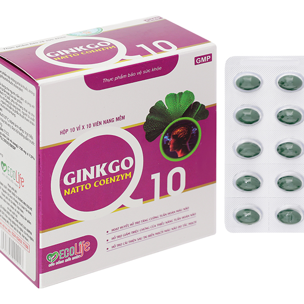 Ginkgo Natto Coenzym Q10 hỗ trợ tăng cường tuần hoàn máu não