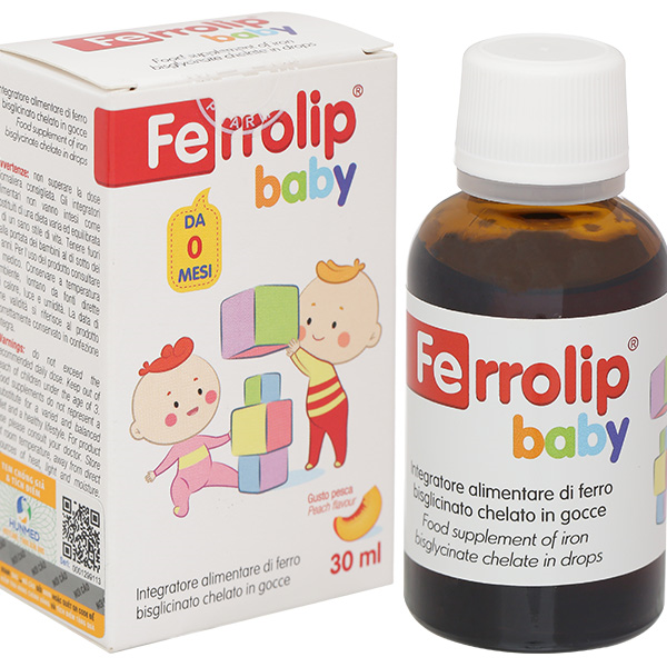 Dung dịch Ferrolip Baby giúp giảm nguy cơ thiếu máu do thiếu sắt