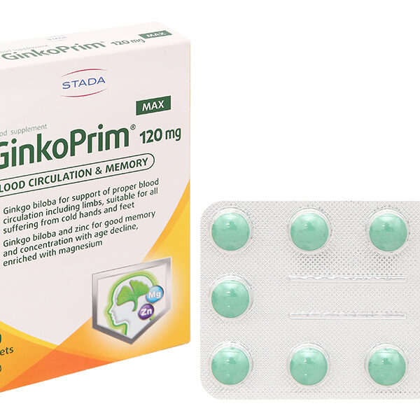 GinkoPrim Max 120mg giúp tăng cường tuần hoàn não