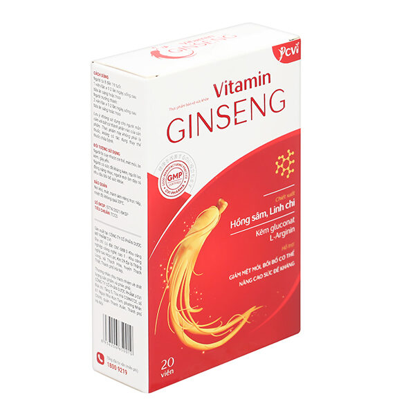 Vitamin Ginseng bồi bổ sức khỏe, hỗ trợ tăng đề kháng