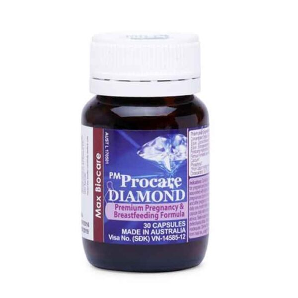 Thuốc bổ bà bầu PM Procare Diamond, Chai 30 viên