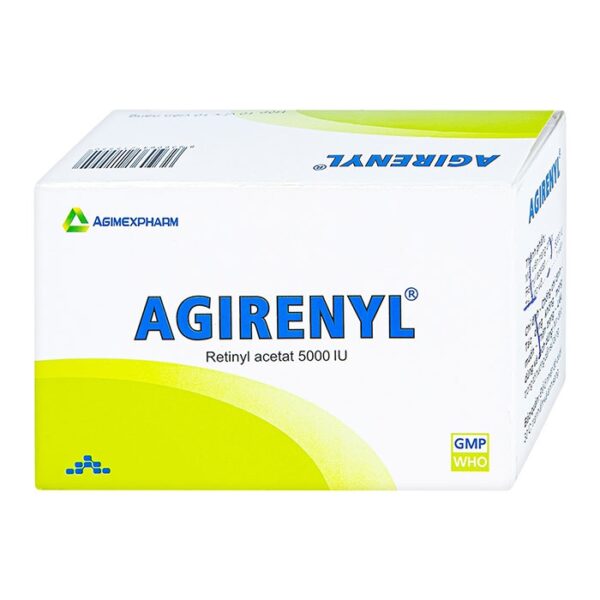 Thuốc bổ sung Vitamin A Agimexpharm Agirenyl 5000IU 100 viên