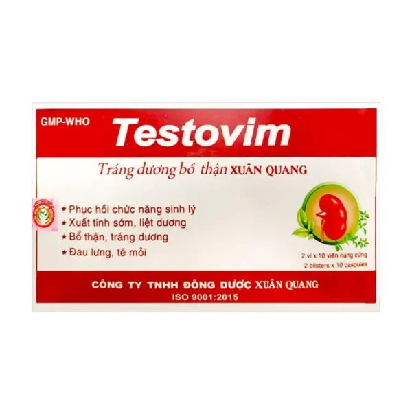 Thuốc bổ thận tráng dương TESTOVIM Xuân Quang