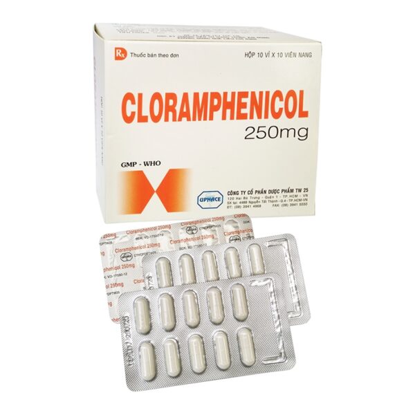 Thuốc CLORAMPHENICOL 250mg TW25, Hộp 100 viên