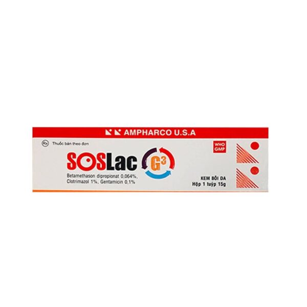 Thuốc da liễu SosLac G3 15g