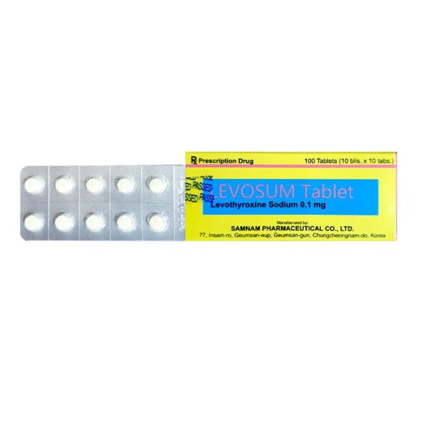 Thuốc điều trị suy giáp Samnam Levosum Levothyroxine Sodium 0,1mg 100 viên