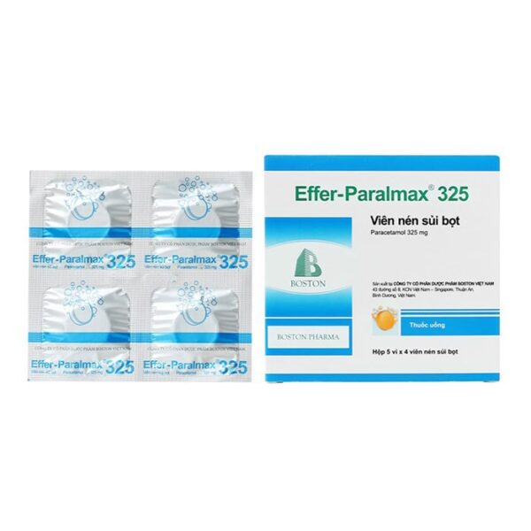 Effer-Paralmax 325mg  Boston , Hộp 20 viên sủi