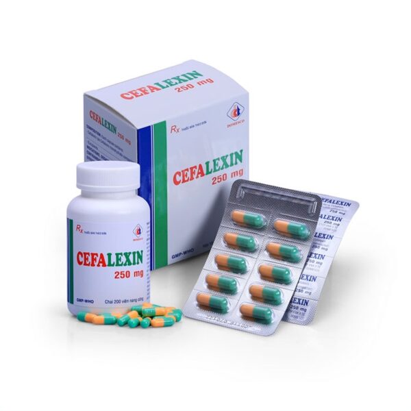 Thuốc kháng sinh DMC Cefalexin 250mg, Chai 200 viên