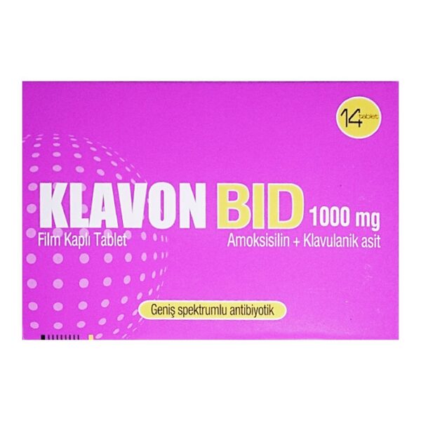 Thuốc kháng sinh Klavon Bid 1000mg 14 Viên