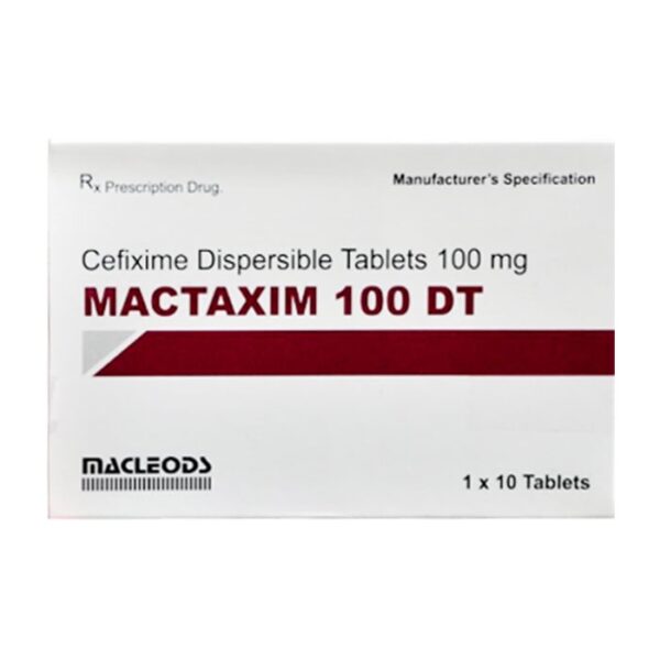 Thuốc kháng sinh Macleods Mactaxim 100 DT, Hộp 10 viên