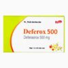 Thuốc thải sắt deferox 500 500mg, Hộp 1 vỉ 10 viên nén