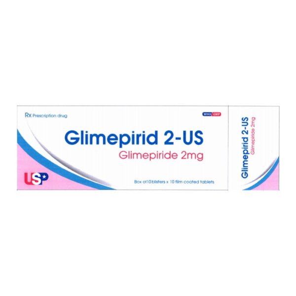 Thuốc tiểu đường Gilmepirid 4-US 2 mg 100 viên