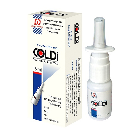 Thuốc xịt mũi Coldi 15ml Nam hà