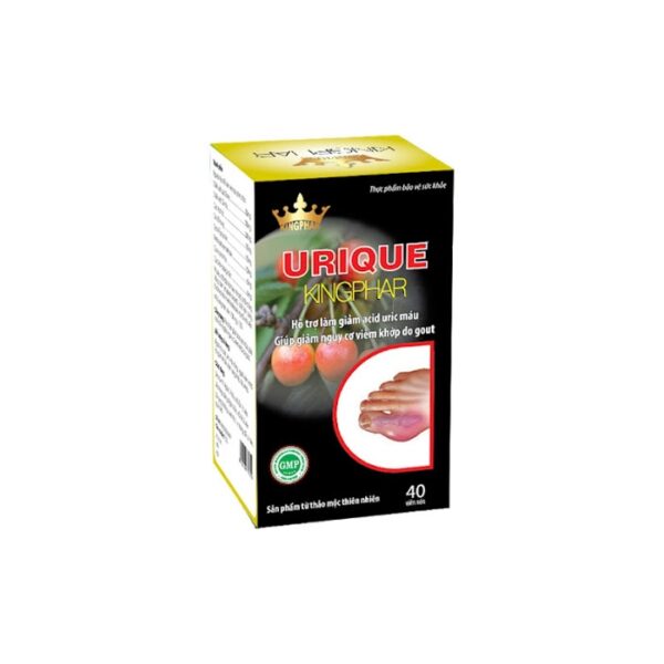 Tpbvsk giúp giảm Acid Uric Kingphar Urique Gout, Hộp 40 viên