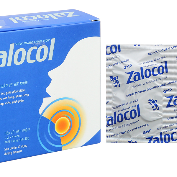 Viên ngậm thảo mộc Zalocol hỗ trợ giảm ho, giảm đờm