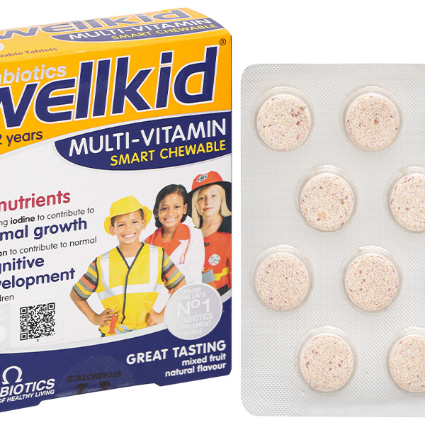 Viên nhai Vitabiotics Wellkid Multi-Vitamin tăng cường sức khỏe
