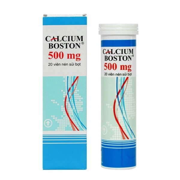 CalciumBoston 500mg, Hộp 20 viên sủi