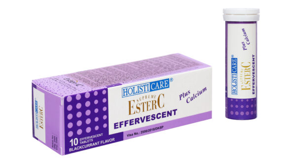 Viên sủi HolistiCare Ester C vị việt quất hỗ trợ tăng đề kháng