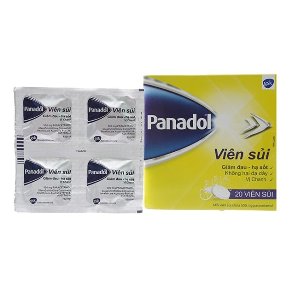 Thuốc Panadol 500mg giúp giảm đau, hạ sốt