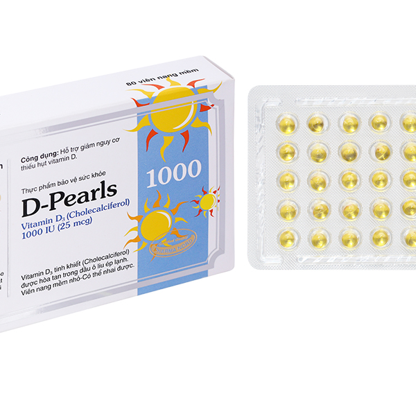 D-Pearls Vitamin D3 1000IU giúp bổ sung vitamin D