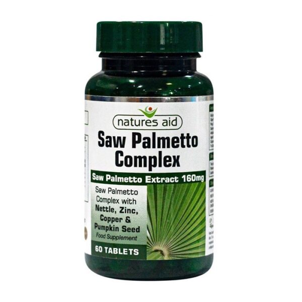 Viên uống hỗ trợ tuyến tiền liệt Natures Aid Saw Palmetto Complex 60 Viên