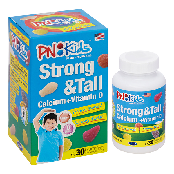 Kẹo dẻo PN Kids Strong & Tall bổ sung Canxi và Vitamin D