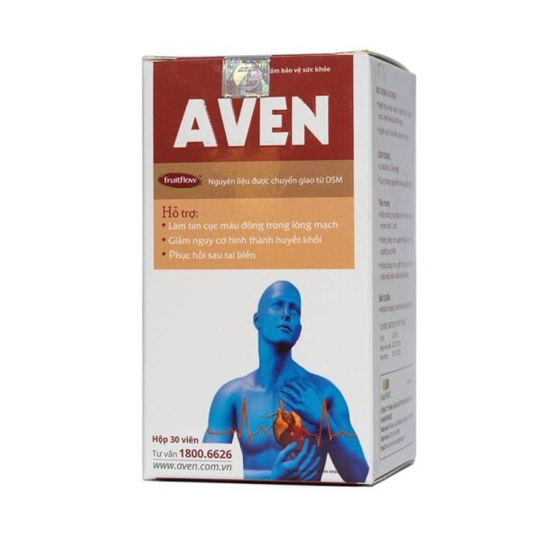 Viên uống tim mạch Aven, Fruitflow (chiết xuất từ cà chua) 25mg, Hộp 30 viên