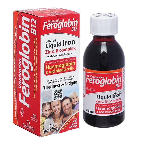Siro Vitabiotics Feroglobin B12 Liquid hỗ trợ quá trình tạo máu
