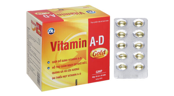 Vitamin A-D Gold PV hỗ trợ giảm khô mắt