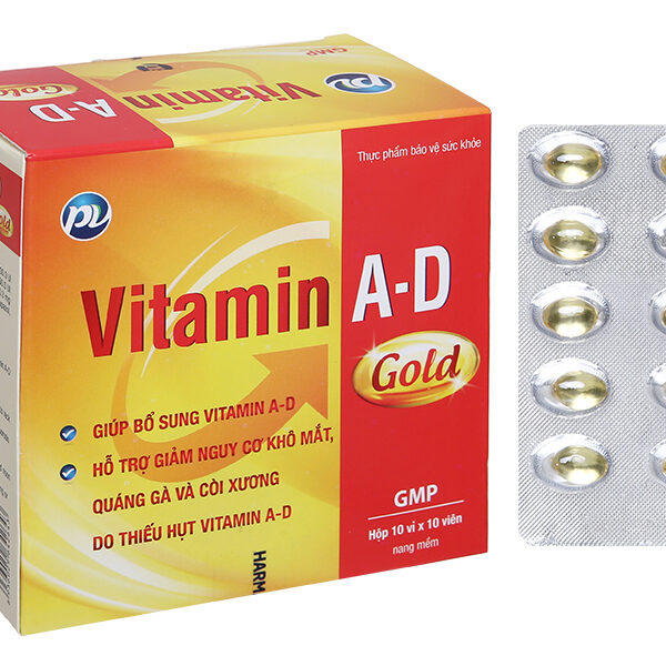 Vitamin A-D Gold PV hỗ trợ giảm khô mắt