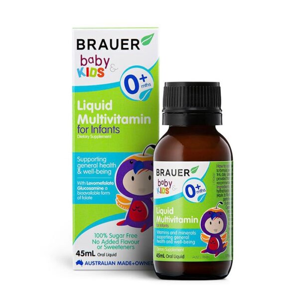 Vitamin tổng hợp Brauer Baby & Kids Liquid Multivitamin For Infant 45ml