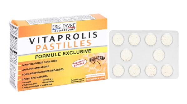 Viên ngậm Vitaprolis Pastilles hỗ trợ giảm ho, giảm viêm đường hô hấp