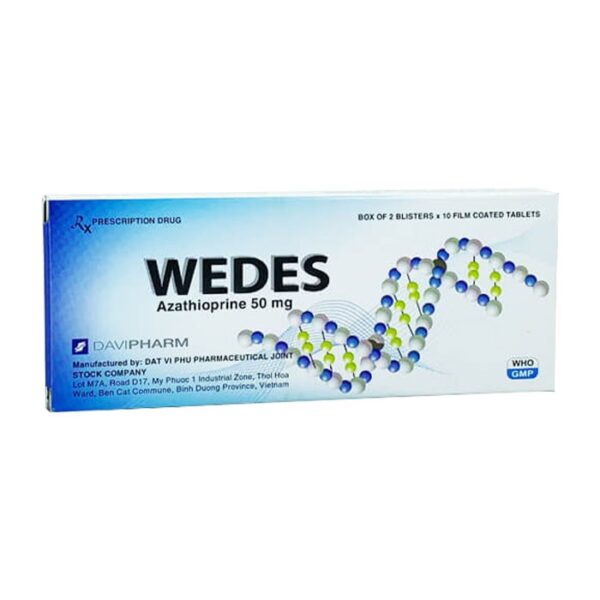 Wedes 50mg Davipharm, Hộp 2 vỉ x 10 viên