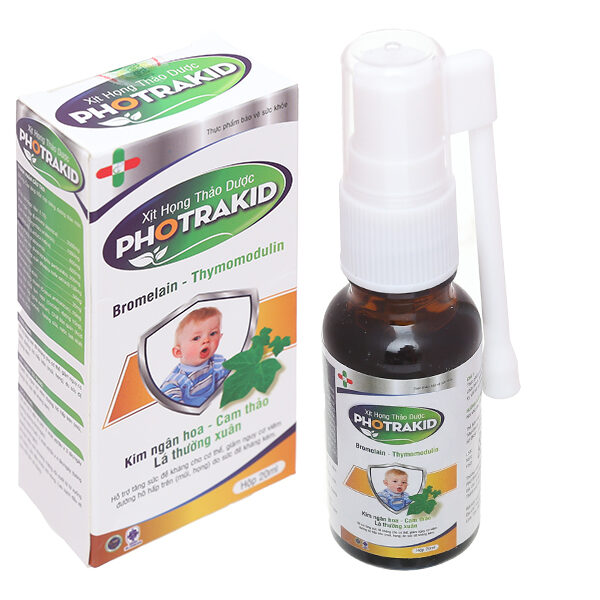 Xịt họng Photrakid hỗ trợ tăng đề kháng