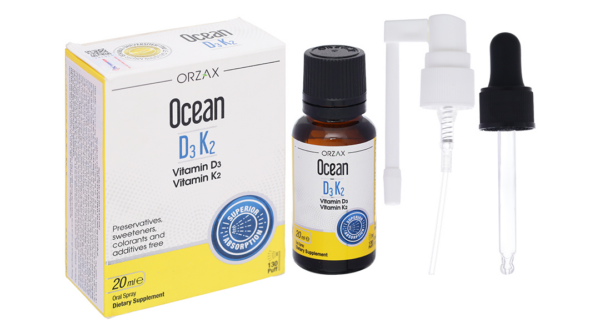 Xịt Ocean D3K2 bổ sung vitamin giúp xương và răng chắc khỏe