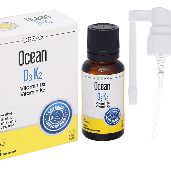 Xịt Ocean D3K2 bổ sung vitamin giúp xương và răng chắc khỏe