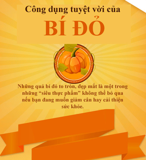 Công dụng không thể bỏ qua của bí đỏ